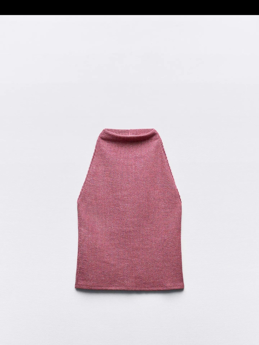 Zara Ribbed Halter Tank Top - Mauve